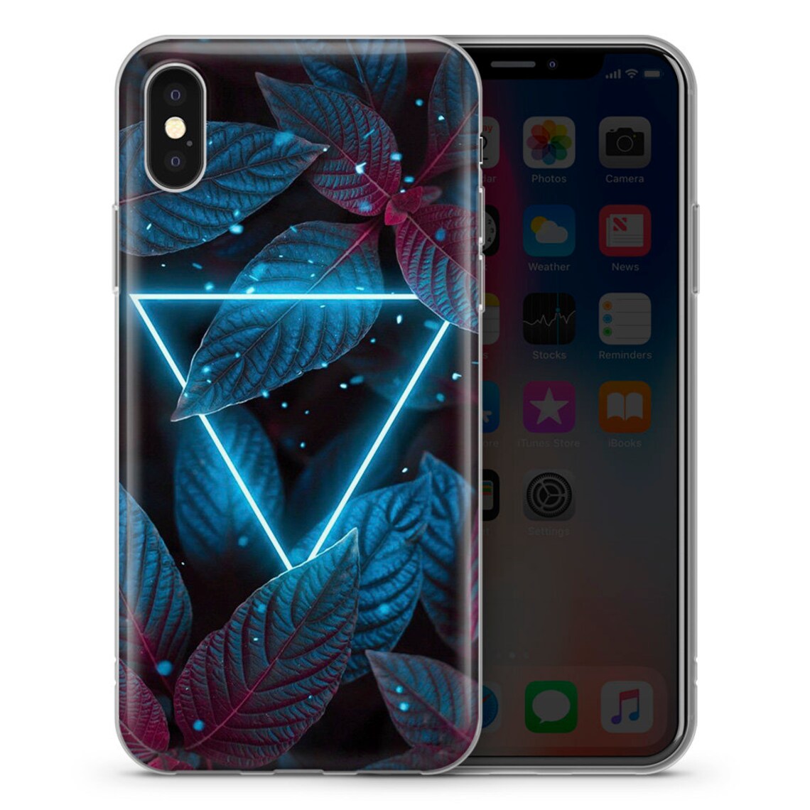 Neon phone case leave iPhone XR iPhone X case iPhone 11 case Etsy