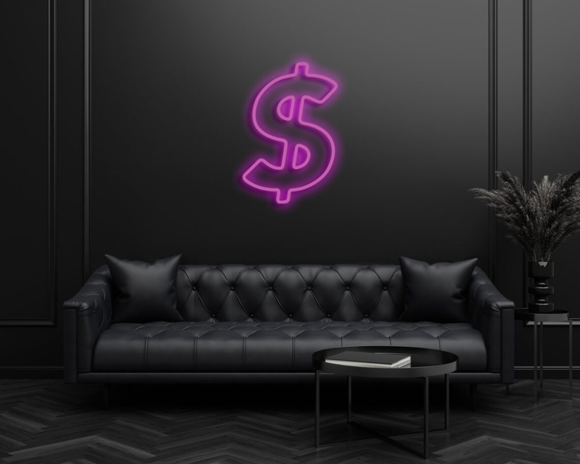 Dollar LED Neon Sign Personalized Gift Money Neon Sign Etsy