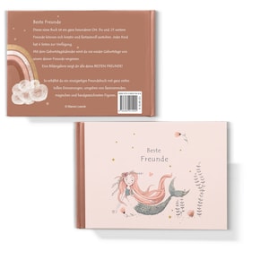 Libro de amigos infantiles La sirena; Regalo para niñas