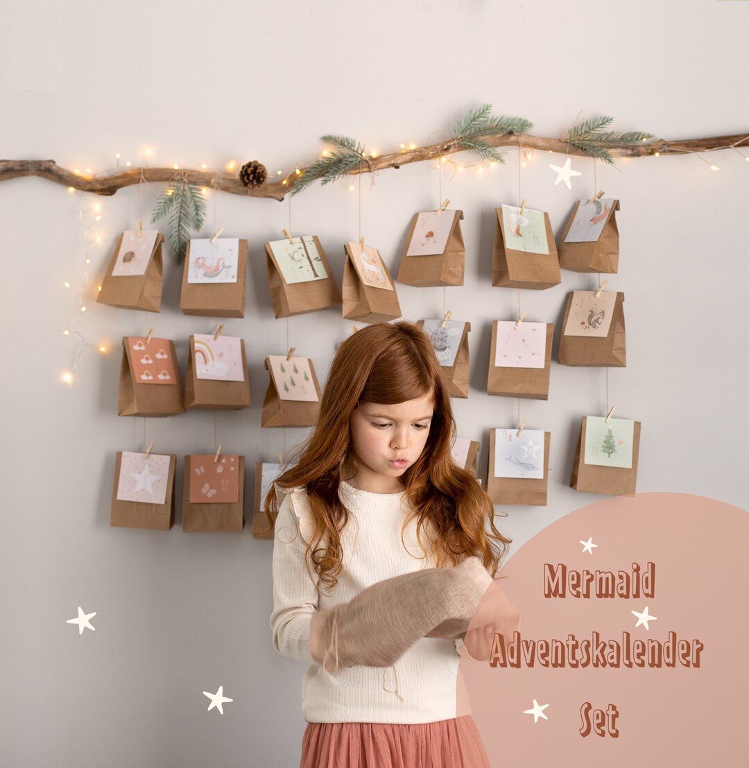 Mermaid Advent Calendar Fillable DIY Children s Room Etsy