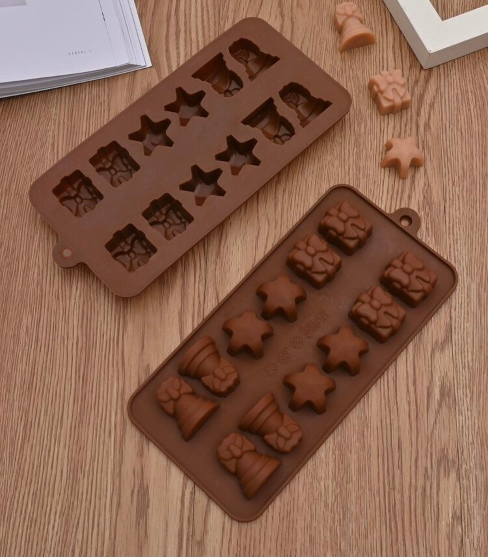 Mini Christmas wax melt mould chocolate mould Etsy