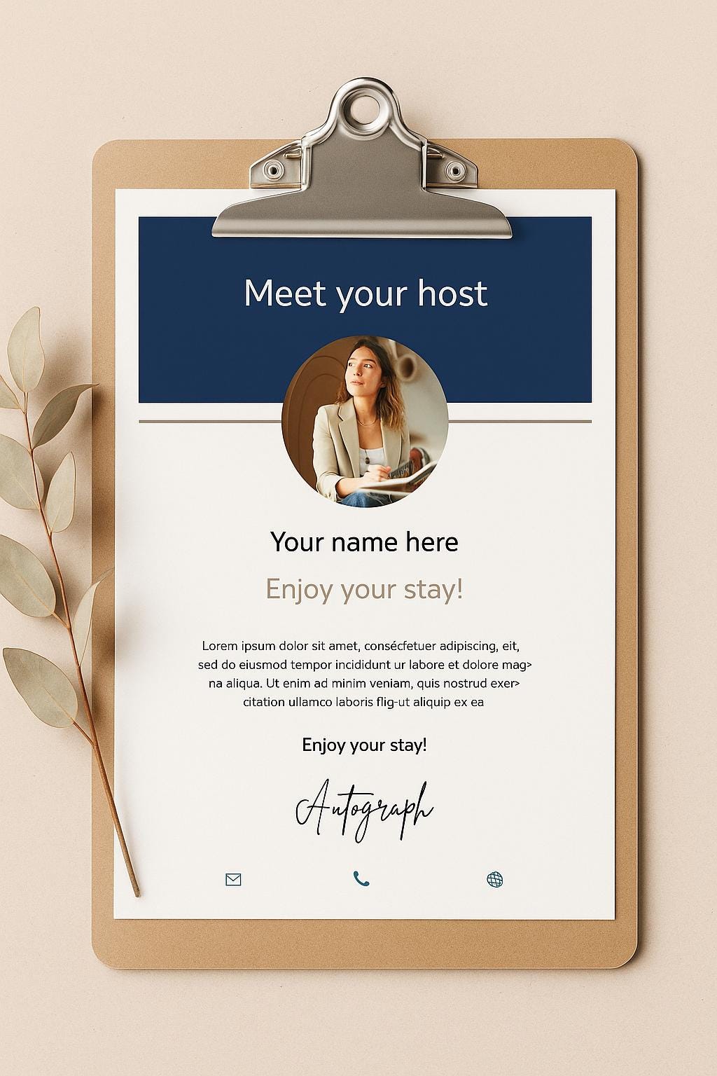 Airbnb Welcome Folder Canva Template – Printable Editable Host Binder ...