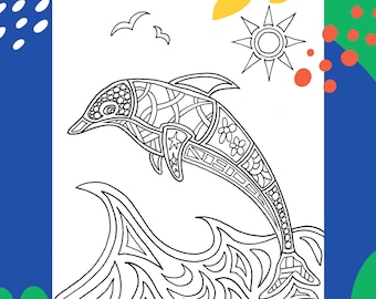 Yoga Kinder Malbuch - Ozean