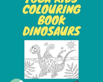 Yoga Kinder Malbuch Dinosaurier