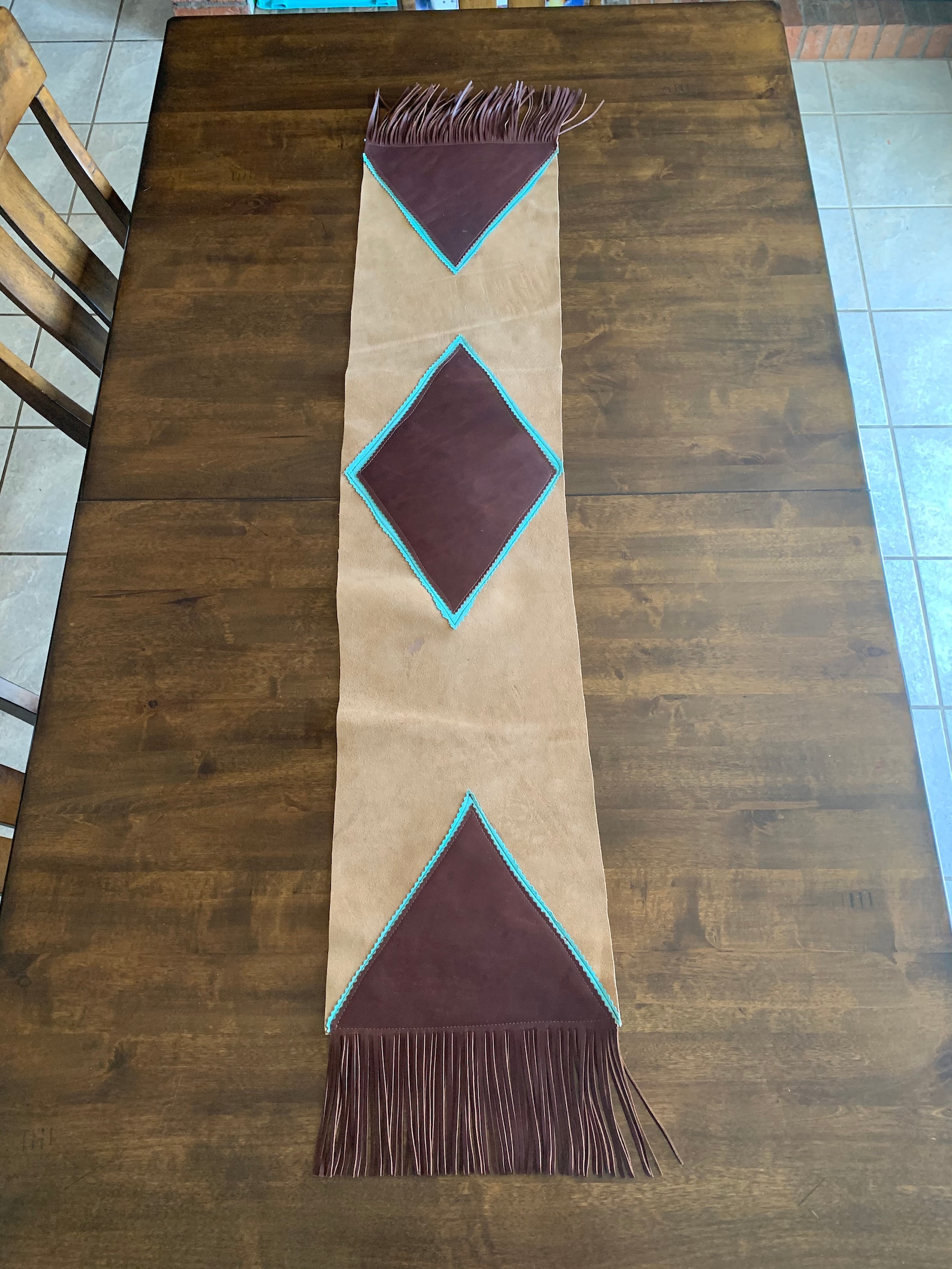 Leather Table Runner Etsy