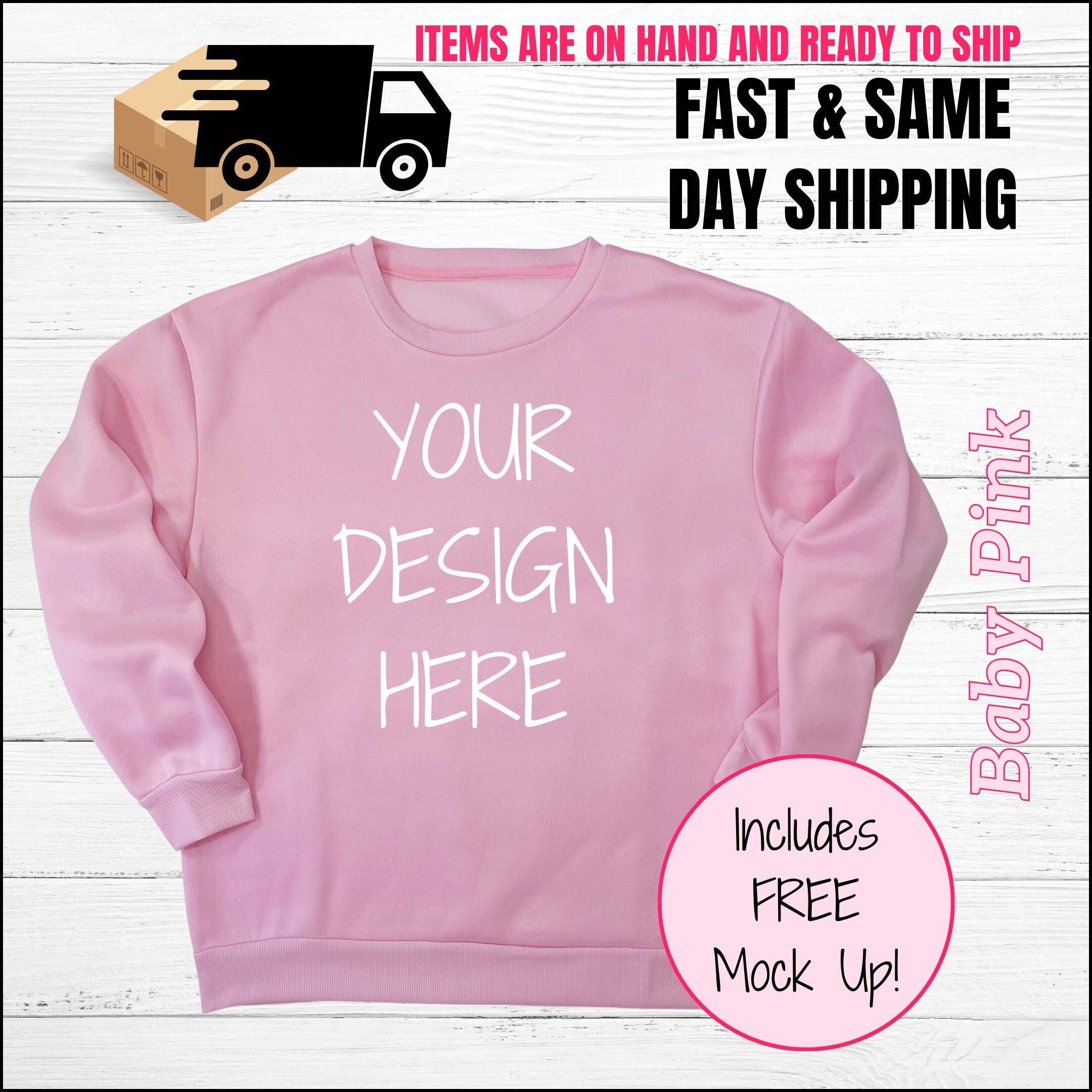 Sublimation BLANKS Crewneck Sweatshirts 100 Polyester Cottonlike Feel