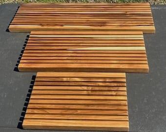 Teak Wood Ruler Holder Organizer