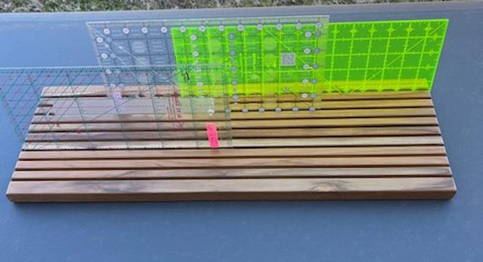 Caddy For Ruler Teak Wood Ruler Holder Organizer - Etsy