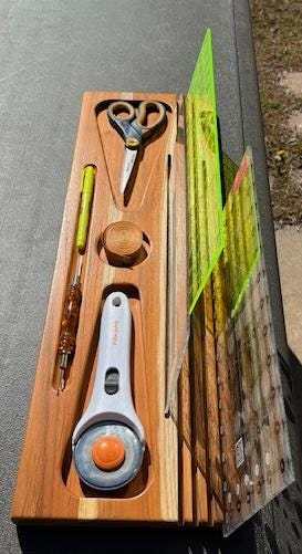 Caddy For Ruler Quilters Large Tool Caddy/ruler Holder - Etsy