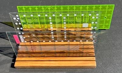 Teak Wood Ruler Holder Organizer - Etsy