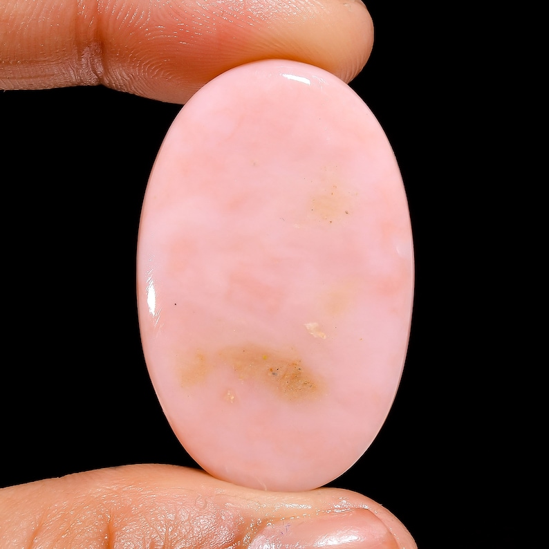 25.50 Ct Pink Opal Oval Shape Cabochon Loose Gemstone,Natural Pink Opal Loose Gemstone,Handmade Gemstone,Gem For Pendant,Flat Back Stone