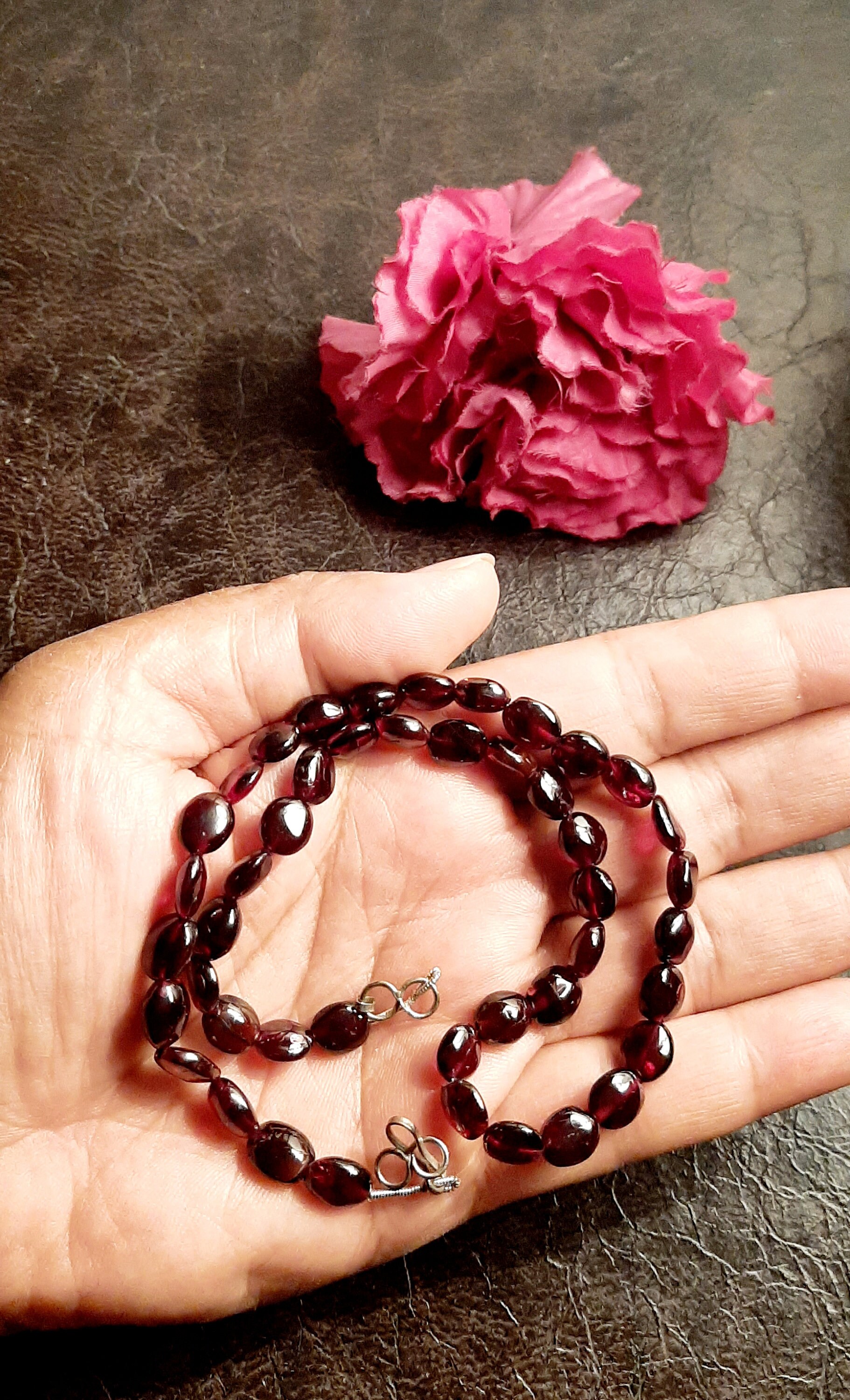 Plain Oval Beads Necklace with healing effectHealing Etsy