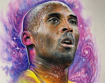 Kobe Bryant Zeichnung - Kunstdruck