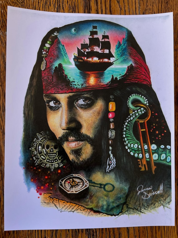 ジャック・スパロウの絵のプリント - Etsy 日本