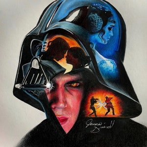 Star Wars Colored Pencil Drawing- Art Print