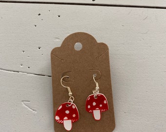 Dangle Mushroom Earrings