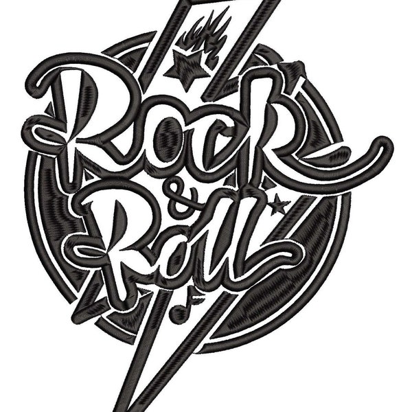 Rock & Roll lettering - Rock music lover - instant download - digital file