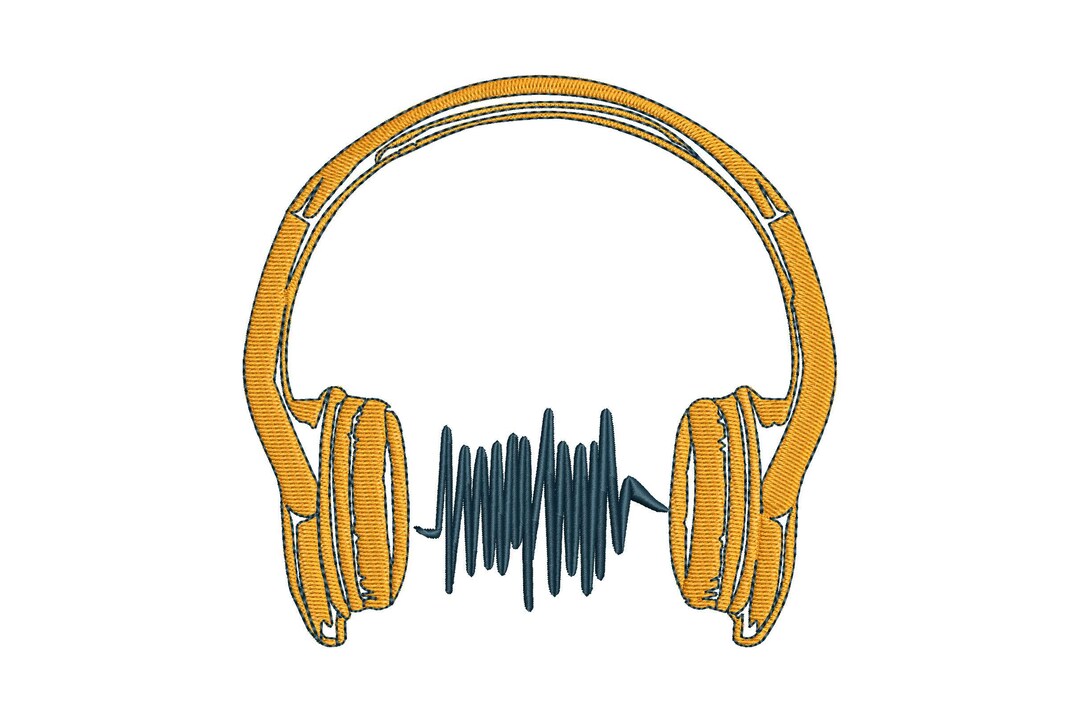 Headphone _ Digital Embroidery Design in 10 Sizes/ Instant Download Etsy