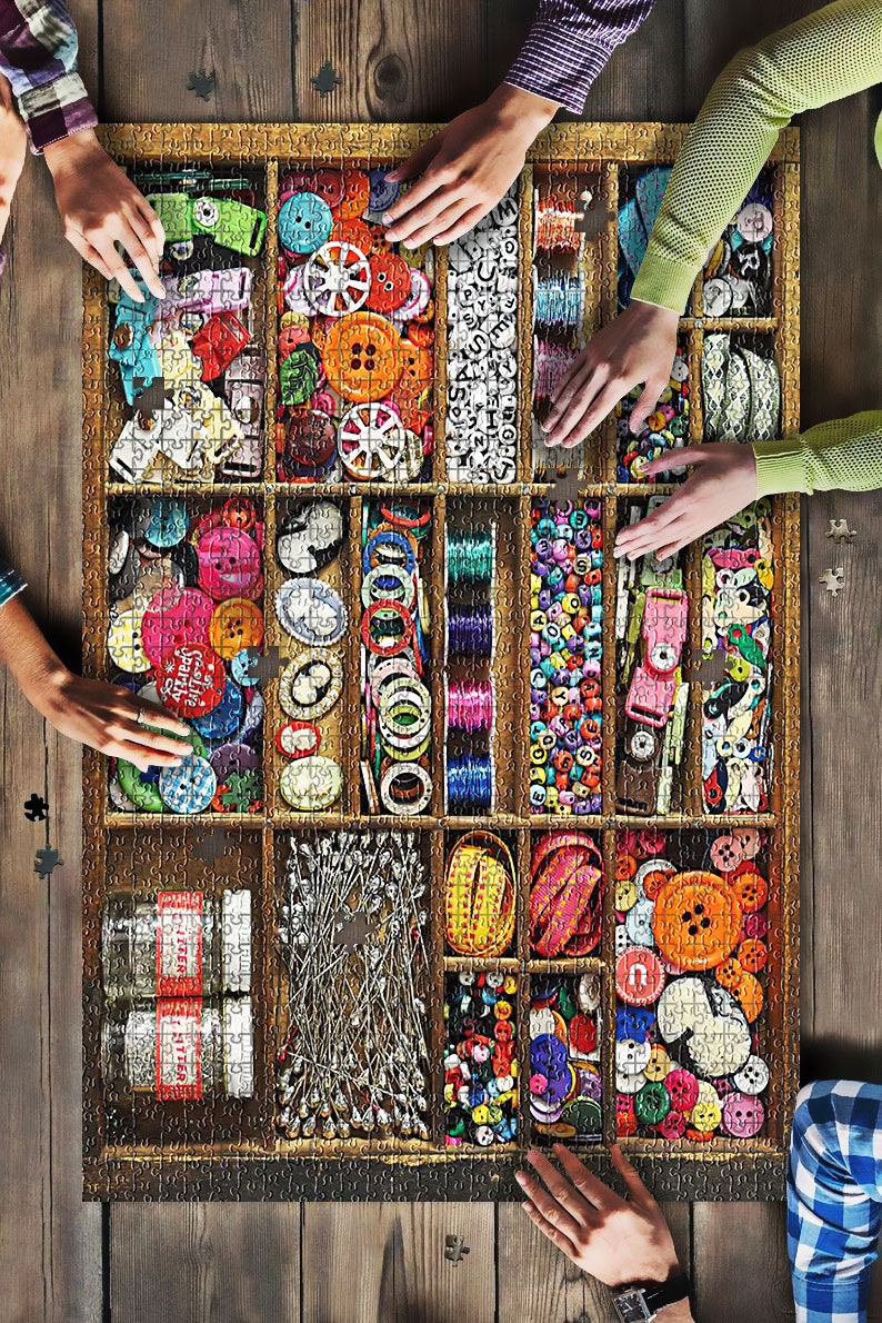 The Sewing Box Jigsaw Puzzle Gift 20 x 30 inches Halloween Etsy