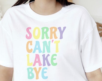 Lake Vacation Funny Tee Design, Pastel Colors (PNG Sublimation, Digital Download)