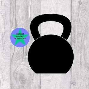 Kettlebell  Svg, Kettlebell Love Svg, Weightlifting SVG, Cricut Friendly, PNG & SVG Files, Digital Download, Commercial Licence Included!