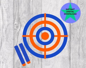 Target & Darts, Toy Shooting Target, High Resolution Digital Downloadable  PNG File.