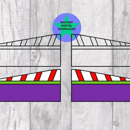 Buzz Lightyear Inspired Wings Png 4 Png Files Separate Etsy