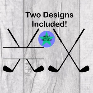 Golf Clubs SVG, Golf Clubs Monogram Svg, Crossed Clubs Svg, Instant Download, Quality 300DPI, Svg & Png, Commercial Licence, Cricut Friendly