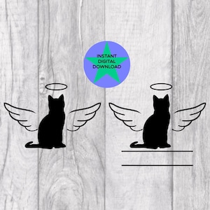 Cat Memorial png, Cat Loss png, Angel Wings png, Verlies van een huisdier png, commercieel gebruik inbegrepen!