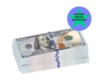 Hundert-Dollar-Scheine Stapel Geld, digitaler Download PNG-Datei, KEINE Artikel gesendet!