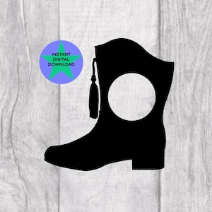 Drill Dance Boot Svg, Drill Boot Silhouette, Majorette Boot, Kickline Monogram Boot Silhouette, PNG & SVG Files, Commercial Use Included.
