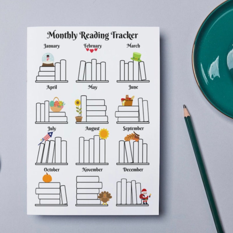 Book Tracker Png - Etsy