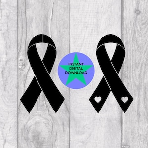 Nastro di sensibilizzazione SVG, Nastro di sensibilizzazione PNG, Nastro di beneficenza SVG, Silhouette, Cricut Friendly, 4 file 2 Png e 2 Svg.