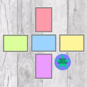 Loteria Blanks, Loteria Card Blanks, Mexican Loteria, 5 fichiers Png séparés, fond transparent, licence commerciale, Cricut Friendly.
