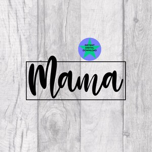 Mama Word Png,  1 Digital Download File.