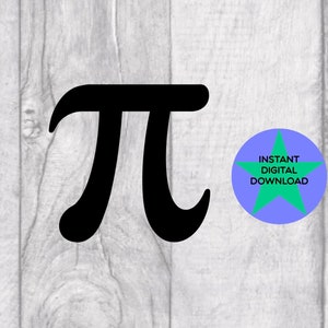 Día Pi, Feliz Día Pi, Símbolo Pi, Letra Griega, PNG & SVG, Descarga Digital, Uso Comercial, Fondo Transparente