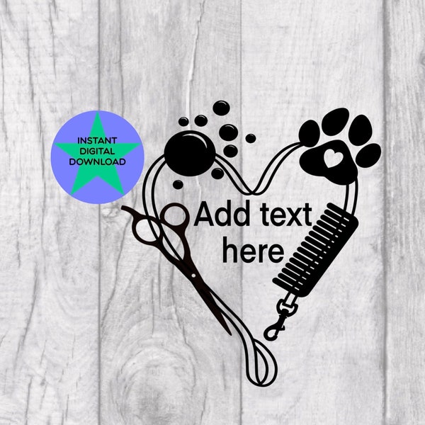 Dog Grooming Svg, Dog Grooming Png, Pet Grooming, Paw Print, Love Grooming, Dog stylist, Dog Salon, Dog Parlour, Commercial Use Included!