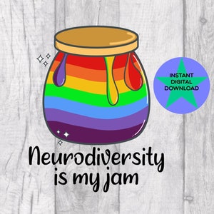 La neurodiversidad está en mi atasco, autismo TDAH neurodivergente, sublimación de camisetas, dibujado a mano, descarga digital, archivo PNG 300DPI.