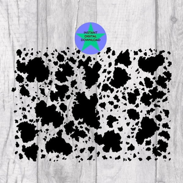 Cowhide SVG, Cow Pattern, Silhouette, Cricut Friendly, Two Files PNG & SVG