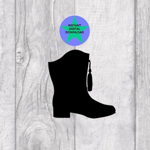 Drill Dance Boot Svg, Drill Boot Silhouette, Majorette Boot, Kickline Dance Boot Silhouette, PNG & SVG Files, Commercial Use Included.