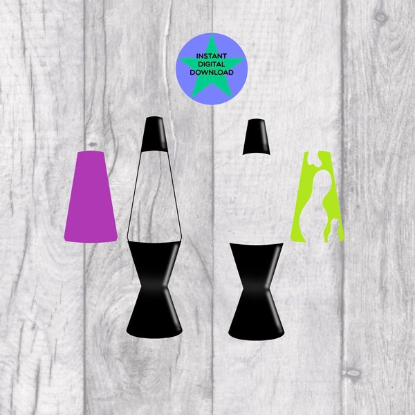 Lava Lamp,  Retro 80's, TikTok Lava Lamp, Procreate Lava Lamp, Commercial Licence, Silhouette, Cricut Friendly Two Png Files.