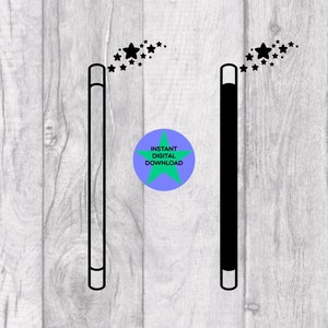 Magic Wand Svg, Magic Wand Png, Magic Wand Silhouette, Cricut Friendly, Png & Svg, Digital Download, Commercial Licence!