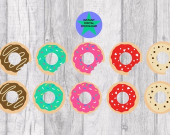 Doughnut Png, Doughnut with, Doughnut Silhouette Png, 8 fichiers de conception, licence commerciale incluse!