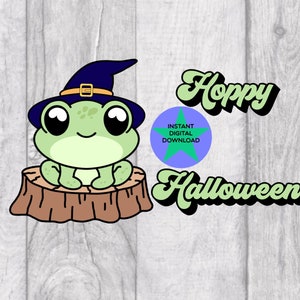 Halloween Frog SVG, Cute Green Frog Svg, Frog Sublimation Design, Commercial Use, Hand Drawn, Digital Download, Png & Svg Files 300 DPI