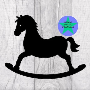 Rocking Horse SVG, Rocking Horse Without Saddle, Hand Drawn, Commercial Licence Included, Instant Download PNG & SVG, Digital Download