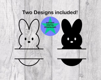 Marshmallow Bunnies Monogram Svg, Easter Candy Svg, Bunny Svg, Bunnies Svg, Digital Download Png & Svg Included, Commercial Use.