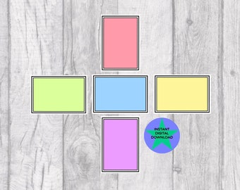 Loteria Blanks, Loteria Card Blanks, Mexicaanse Loteria, 5 afzonderlijke PNG-bestanden, transparante achtergrond, commerciële licentie, Cricut vriendelijk.