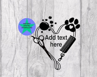 Dog Grooming Svg, Dog Grooming Png, Pet Grooming, Paw Print, Love Grooming, Dog stylist, Dog Salon, Dog Parlour, Commercial Use Included!