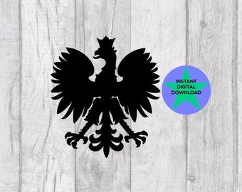 ポーランドの紋章 鷲鳥のシルエット | ポーランドの国章 ポーランドの紋章 鷲鳥のシルエット | ポーランドの国章