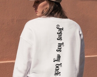 Jesus Has My Back Svg, christelijk geloof citaat (digitale download)
